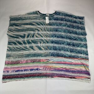 Avenue Sleeveless Sweater Womens  14/16 Striped Paisley Animal Print Tunic Shirt